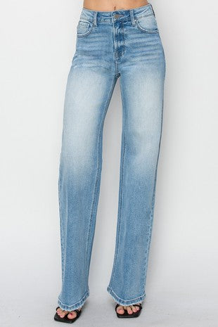 High-Rise Straight Jeans