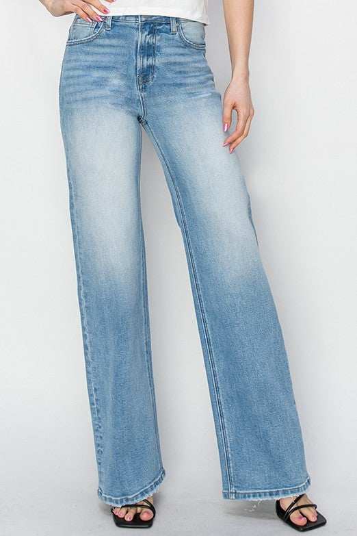 High-Rise Straight Jeans