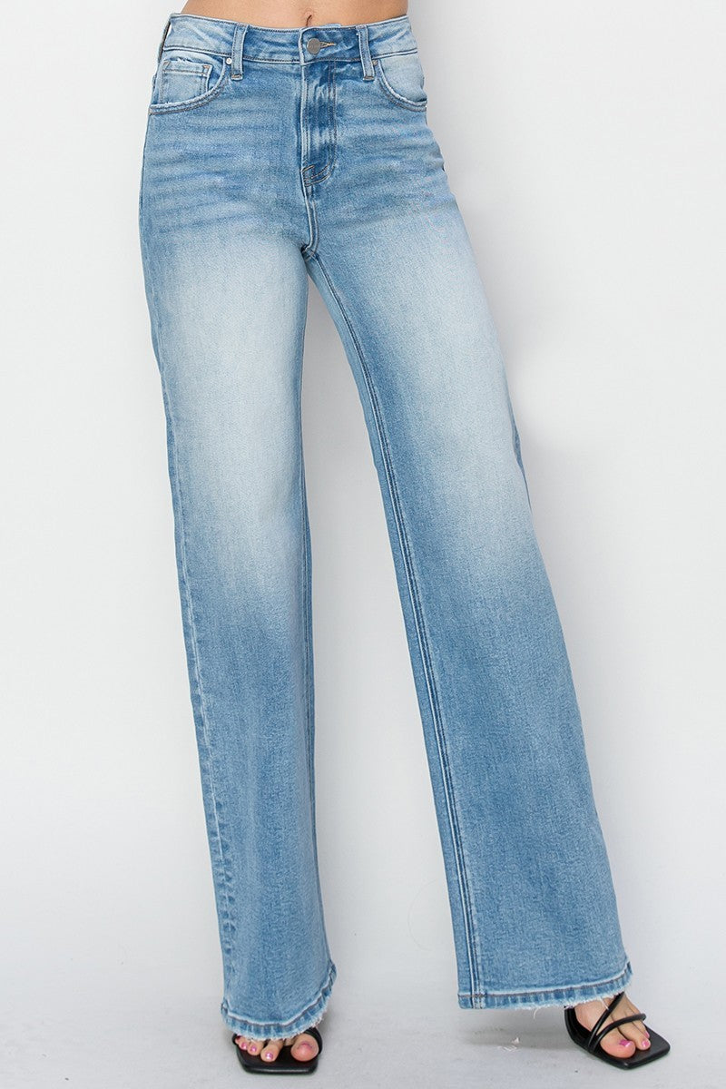 High-Rise Straight Jeans