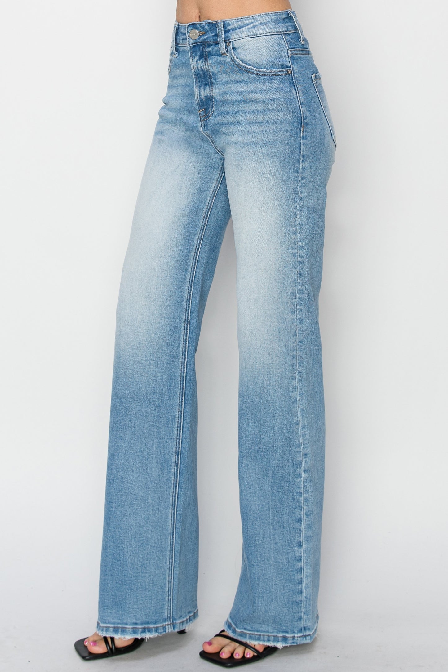 High-Rise Straight Jeans