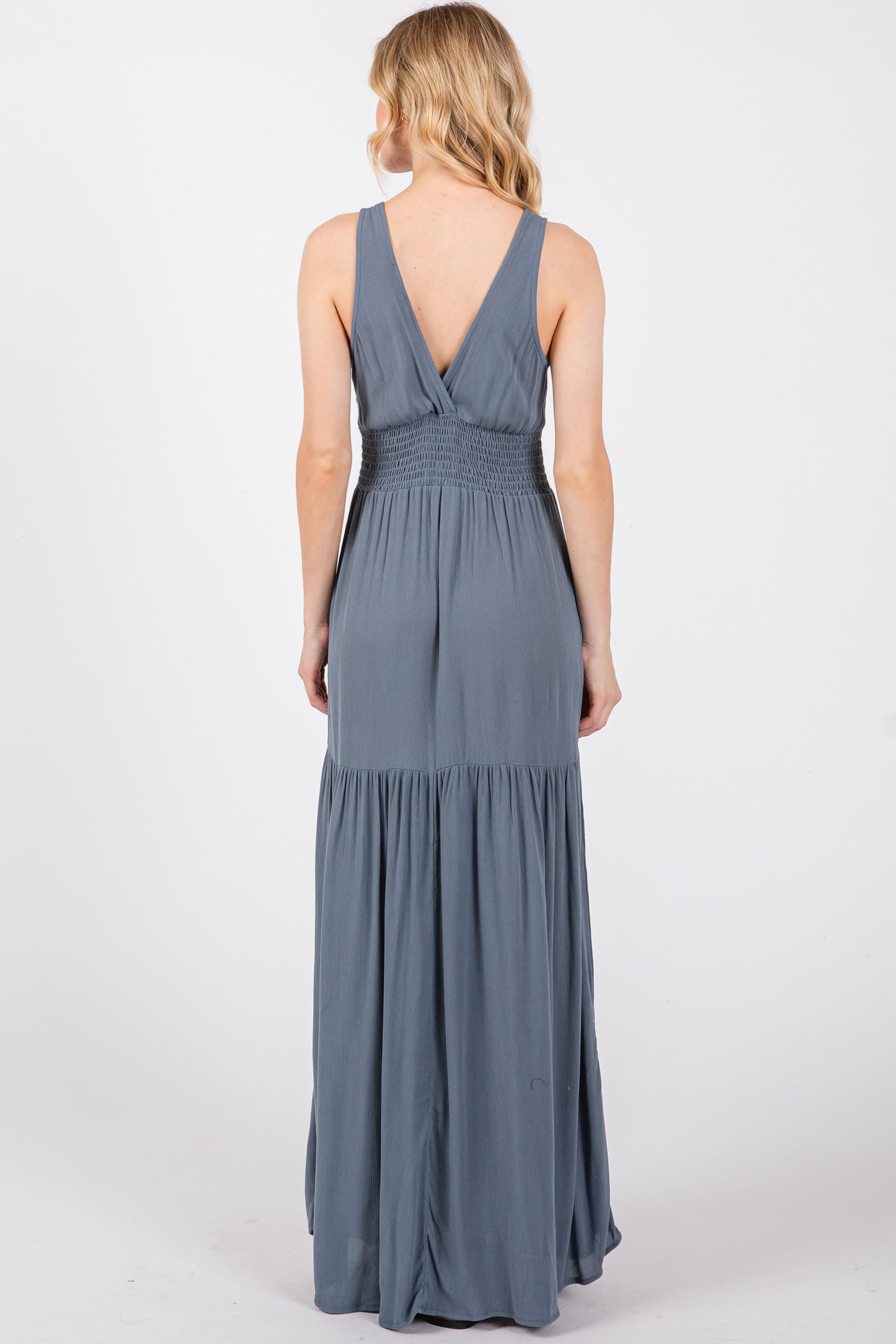 Surplice Sleeveless Dress