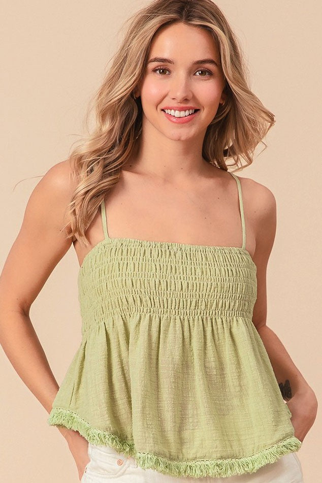 Smocked Flutter Cami Top