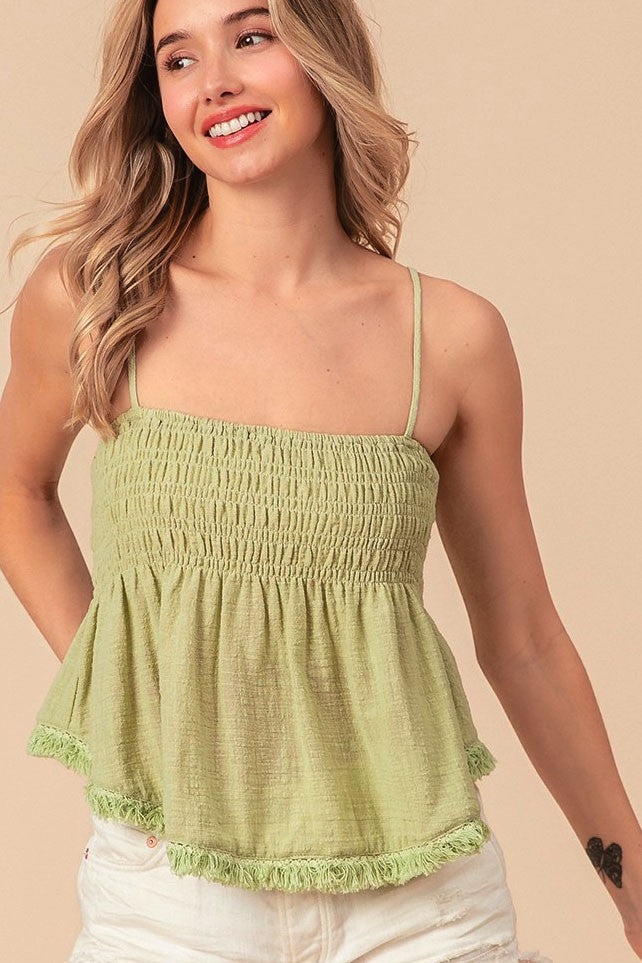 Smocked Flutter Cami Top