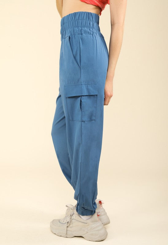 High Waisted Cargo Joggers