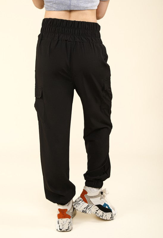 High Waisted Cargo Joggers