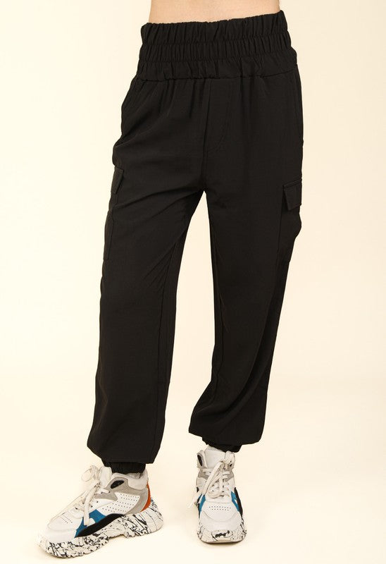 High Waisted Cargo Joggers