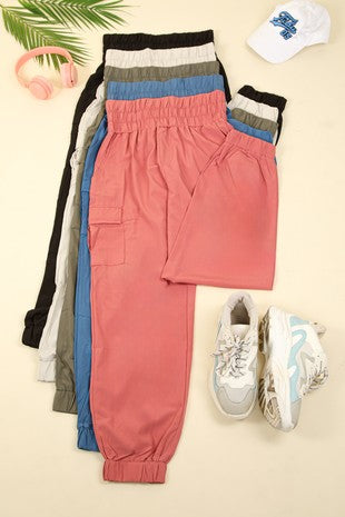 High Waisted Cargo Joggers