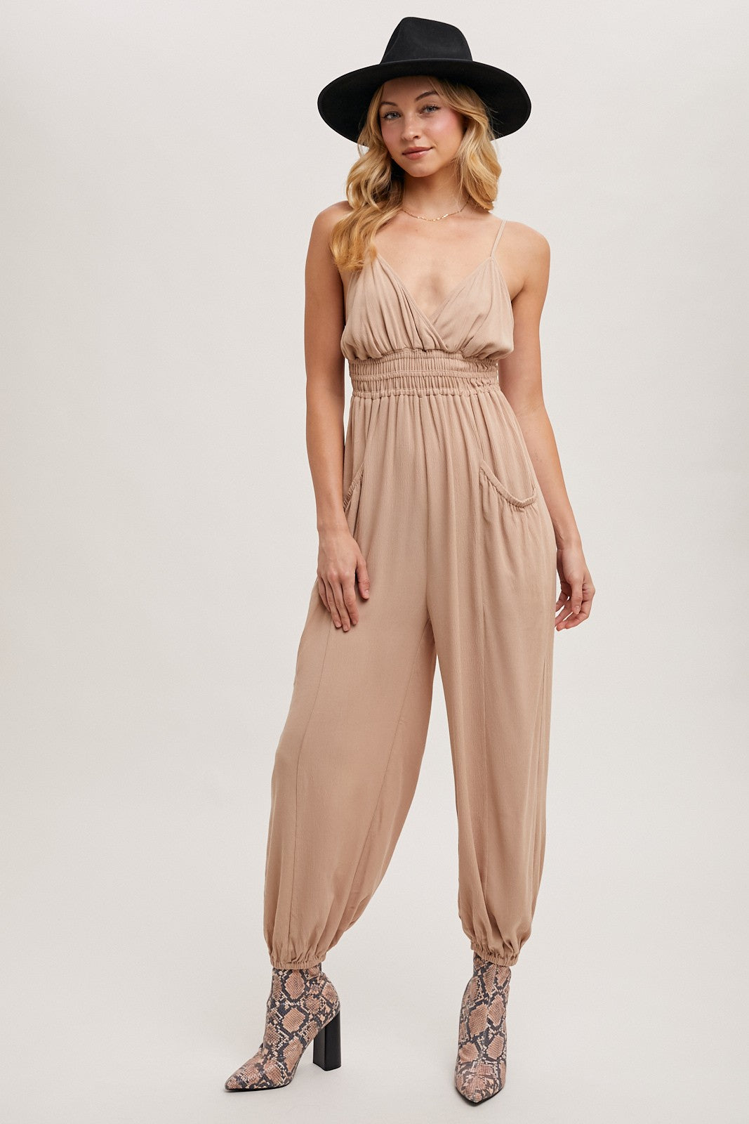 Adjustable Smock Jumpsuit