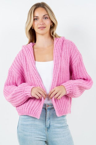 Knit Open Front Cardigan