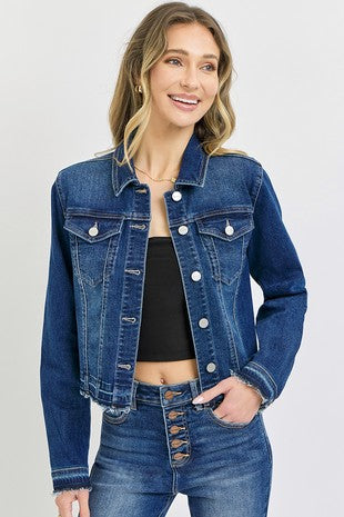 Released Hem Denim Jacket