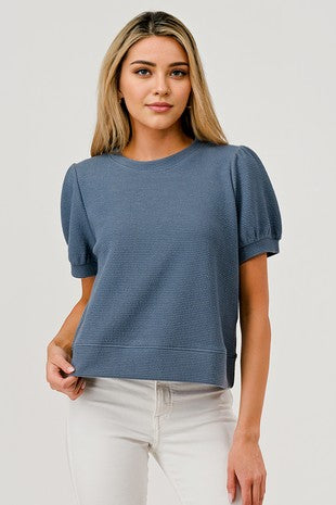 Cloudy Knit Puff Sleeve