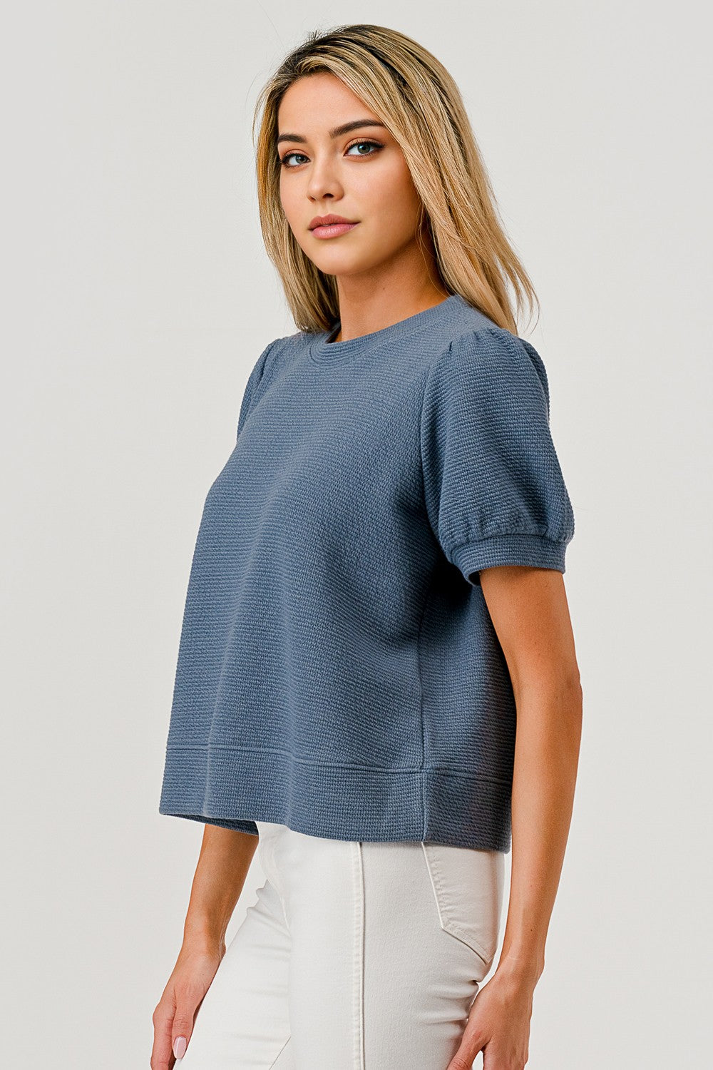 Cloudy Knit Puff Sleeve