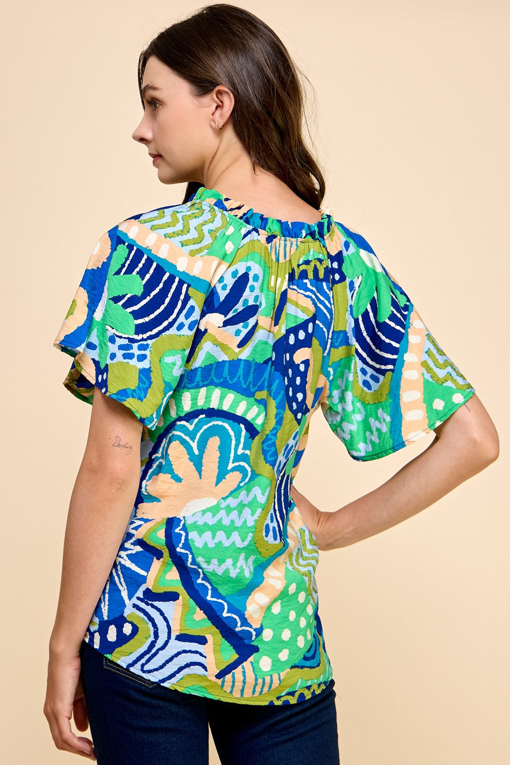 Abstract Printed Top