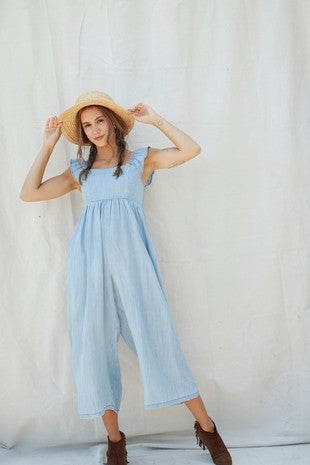 Vintage Cropped Jumpsuit