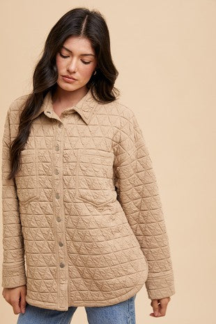 Textured Quilt Knit Shacket