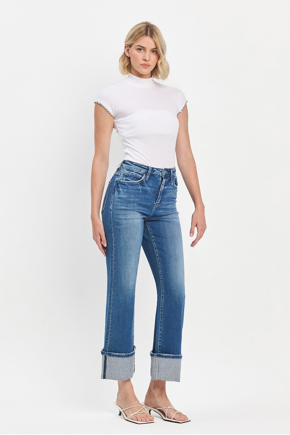 90's Vintage Cuffed Jeans