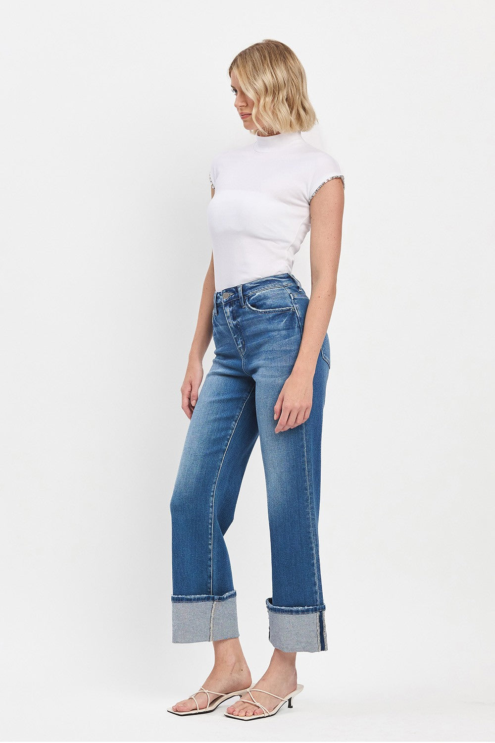 90's Vintage Cuffed Jeans