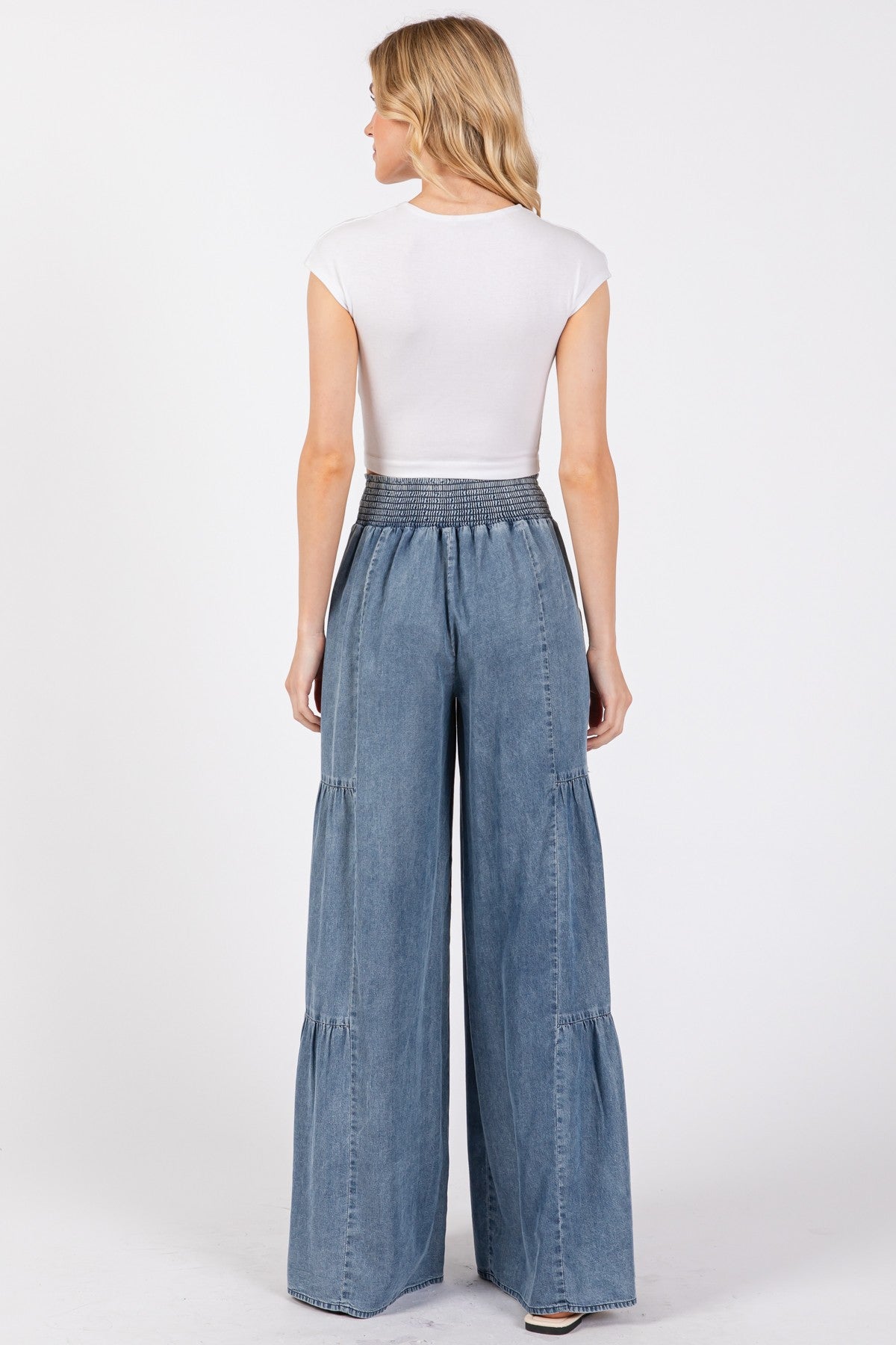 Tiered Wide Leg Pants