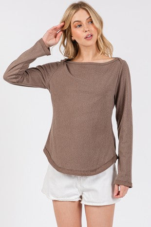 Corduroy Brush Ribbed Top