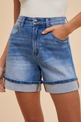 Stretch Denim Shorts