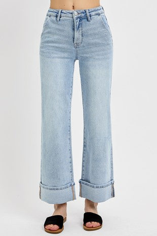 Sleek Cuffed Jeans
