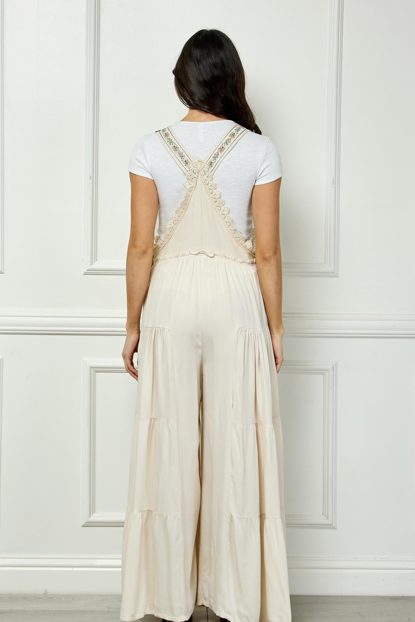 Boho Tiered Woven Overalls