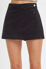 Sleek Black Skorts