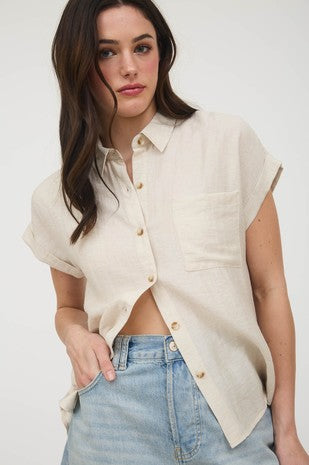 Cuff Sleeve Pintuck Shirt