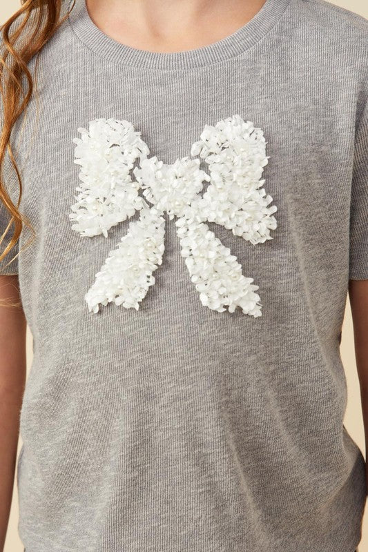 Pearl Bow Knit Shirt