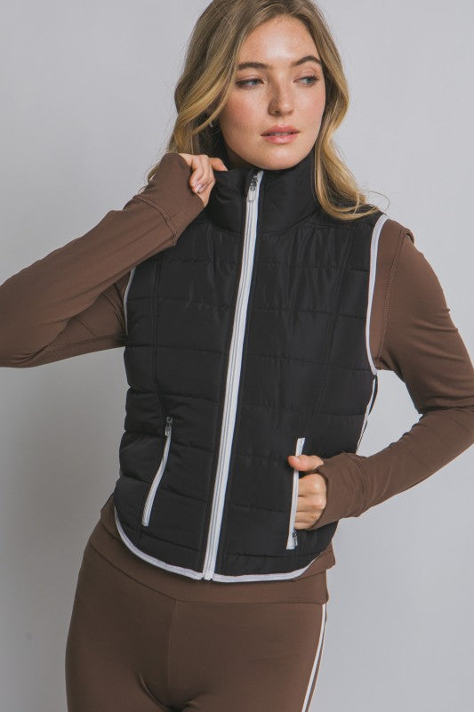 Contrast Packable Vest