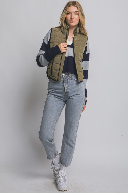 Contrast Packable Vest