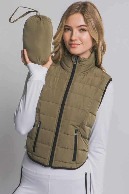 Contrast Packable Vest