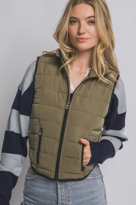Contrast Packable Vest