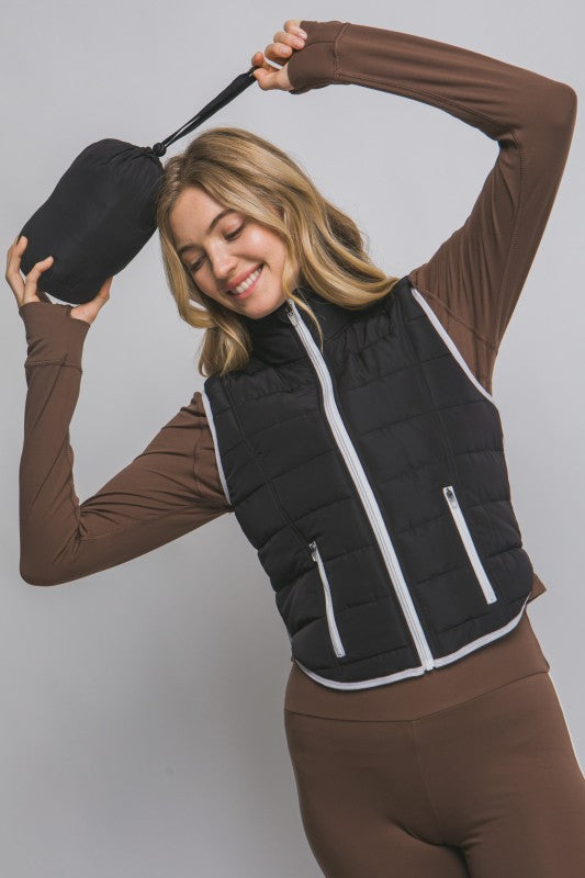 Contrast Packable Vest