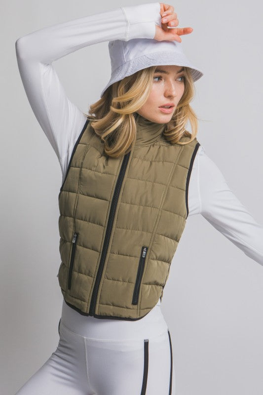 Contrast Packable Vest