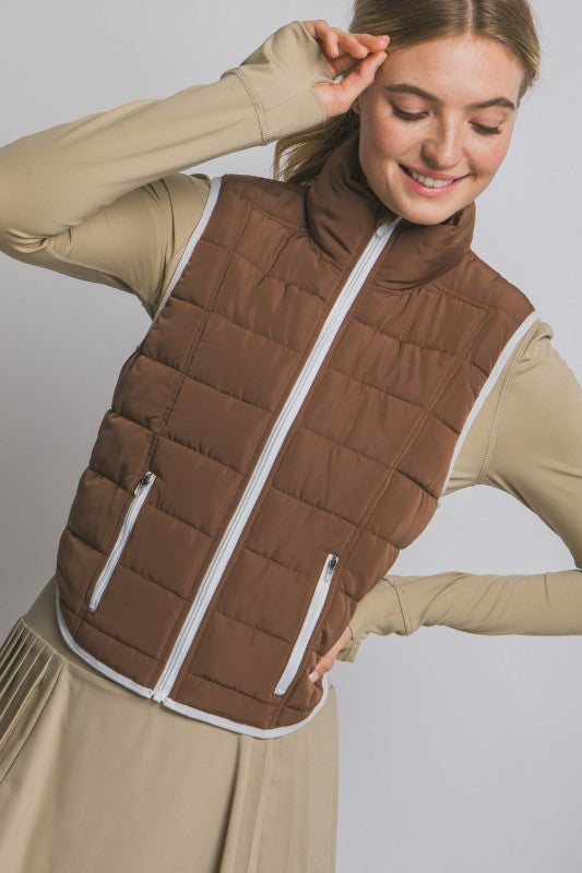 Contrast Packable Vest