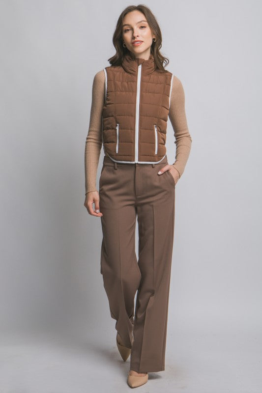 Contrast Packable Vest