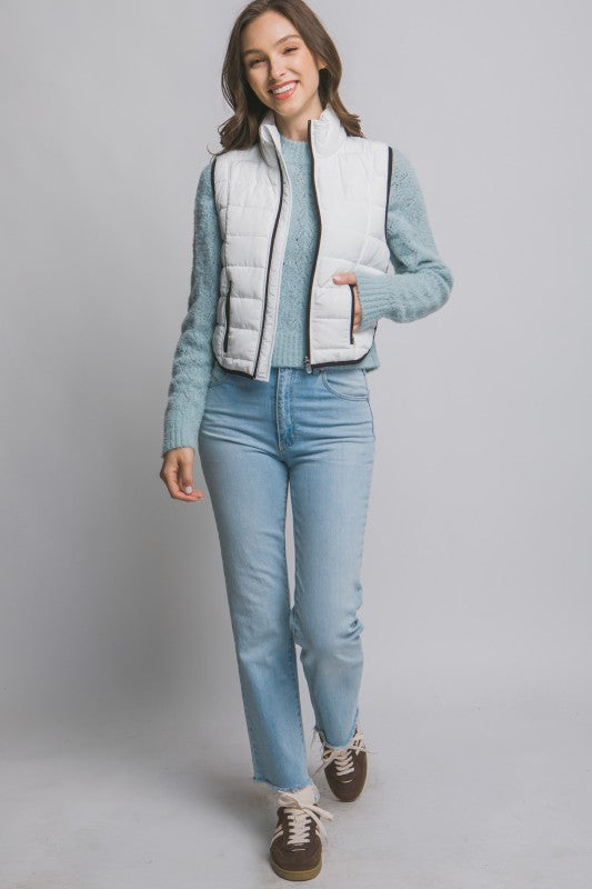 Contrast Packable Vest