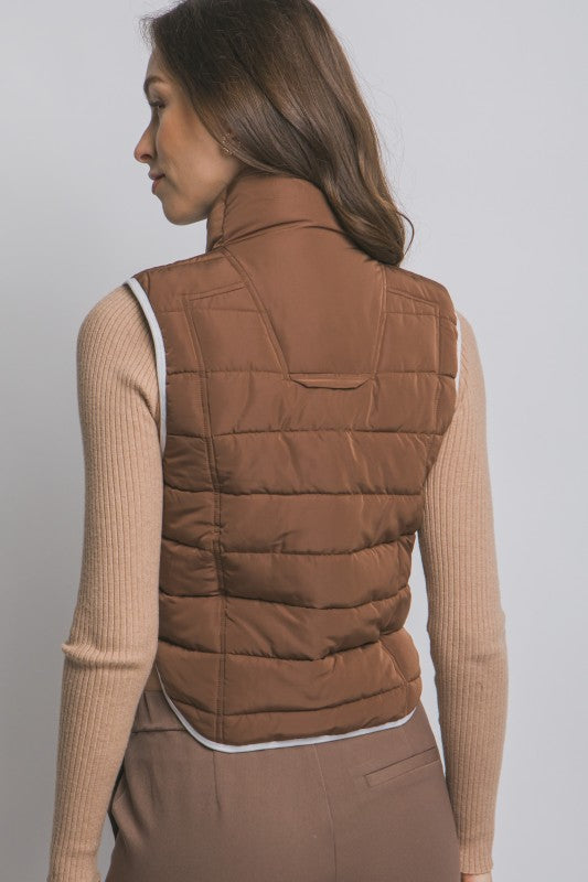 Contrast Packable Vest