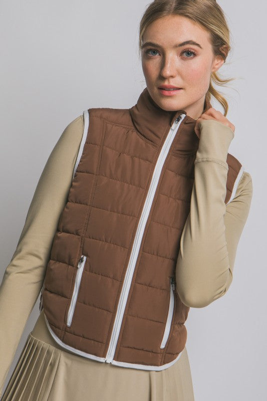 Contrast Packable Vest