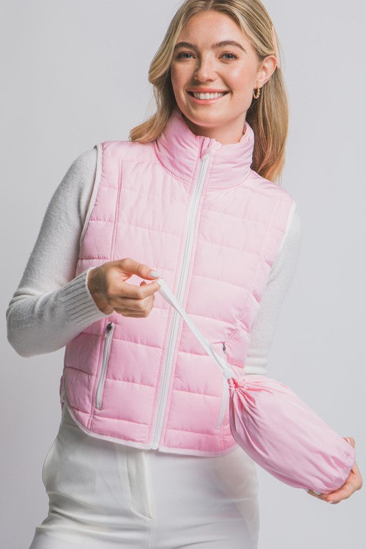 Contrast Packable Vest