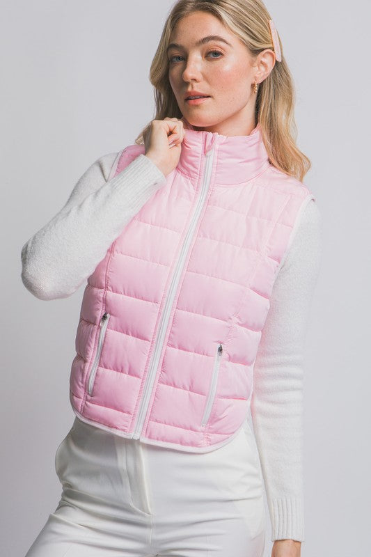 Contrast Packable Vest