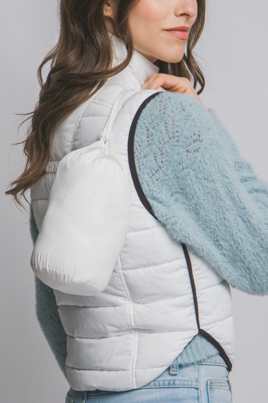 Contrast Packable Vest