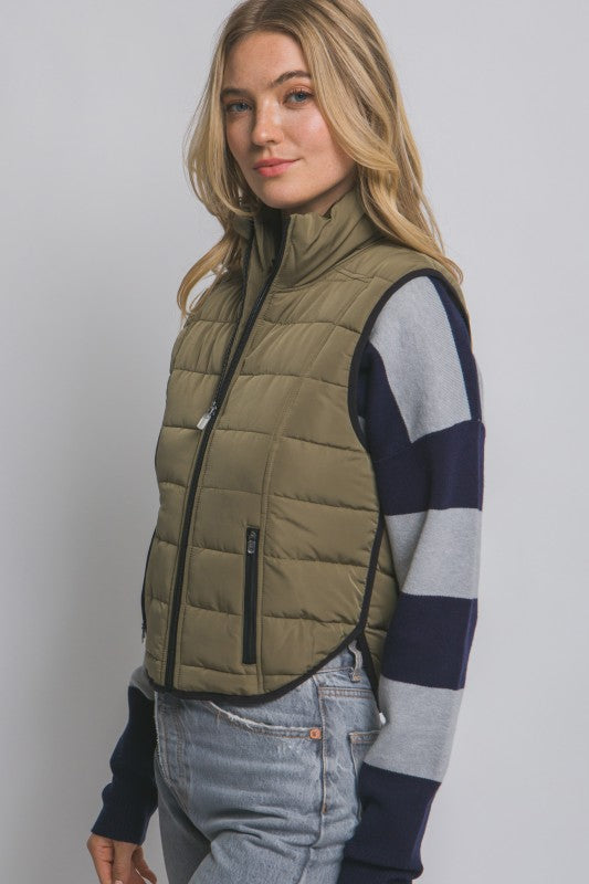 Contrast Packable Vest