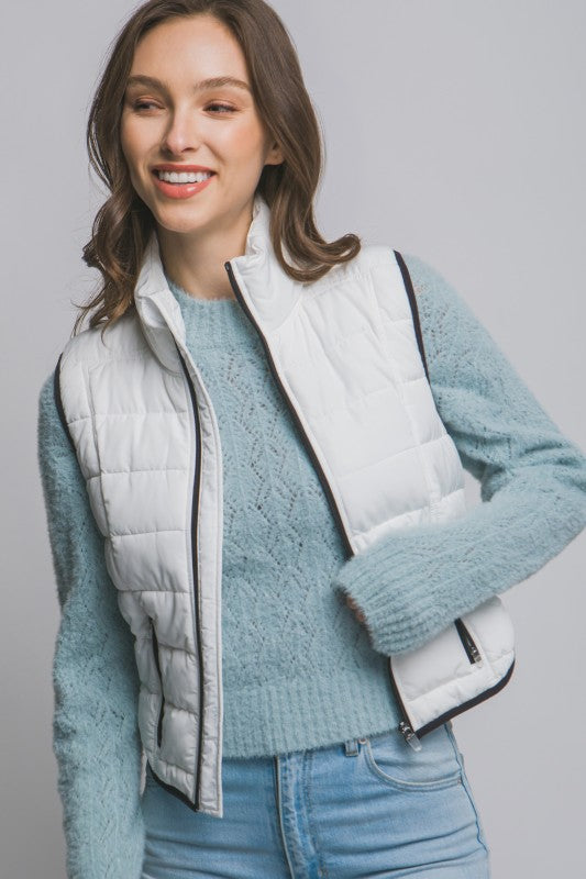 Contrast Packable Vest