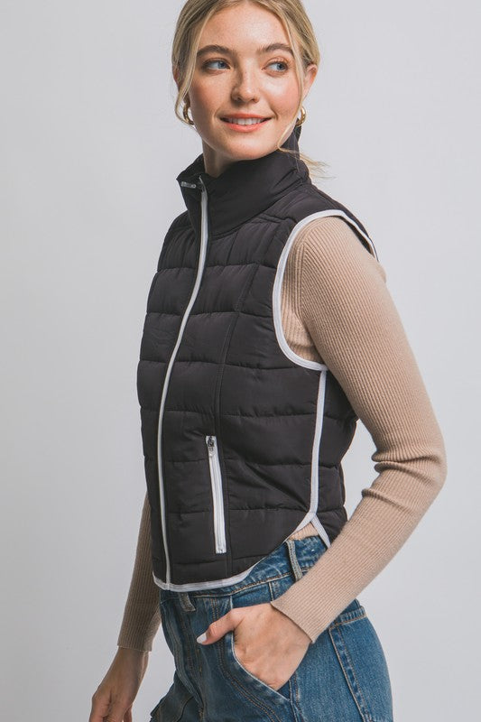 Contrast Packable Vest