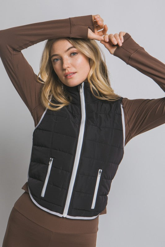 Contrast Packable Vest