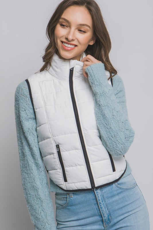 Contrast Packable Vest