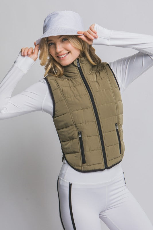 Contrast Packable Vest