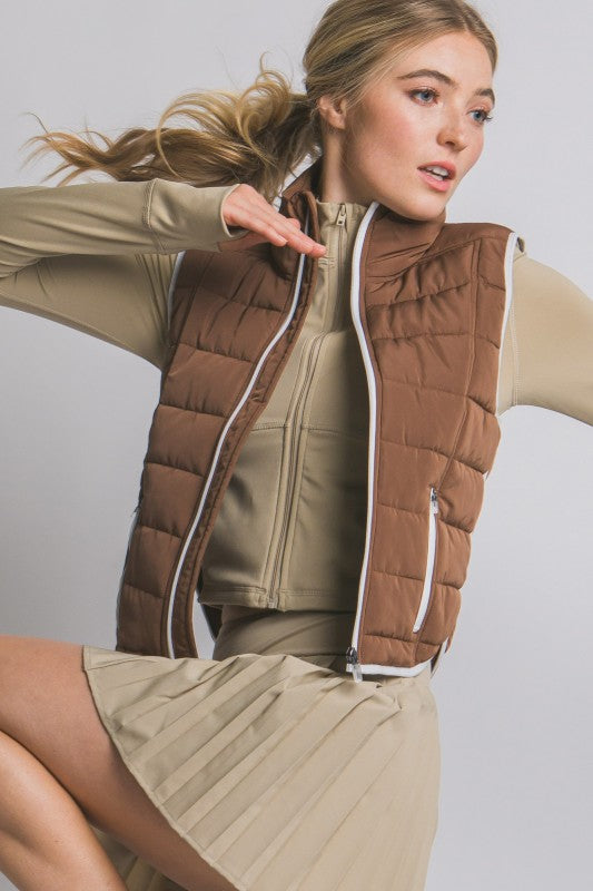 Contrast Packable Vest